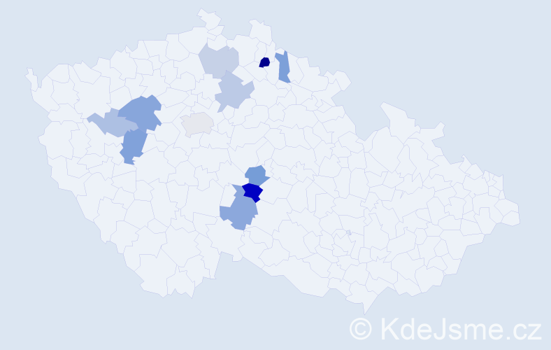 Příjmení: 'Bezstarosta', počet výskytů 35 v celé ČR