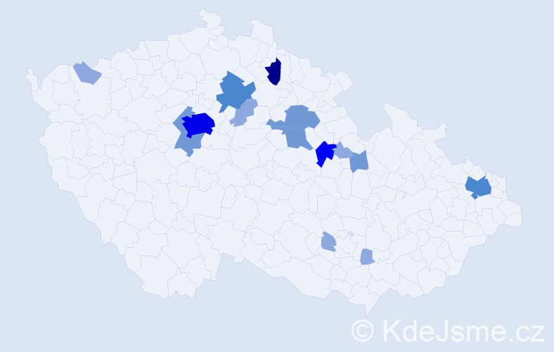 Příjmení: 'Sisrová', počet výskytů 34 v celé ČR