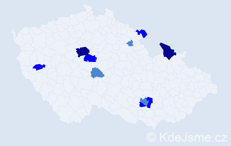 Příjmení: 'Korityáková', počet výskytů 17 v celé ČR