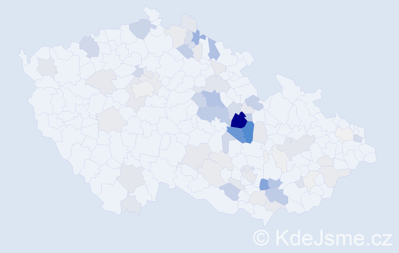 Příjmení: 'Bulva', počet výskytů 269 v celé ČR