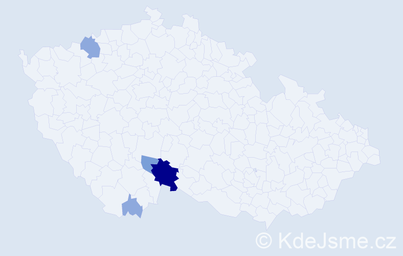 Příjmení: 'Sehner', počet výskytů 11 v celé ČR