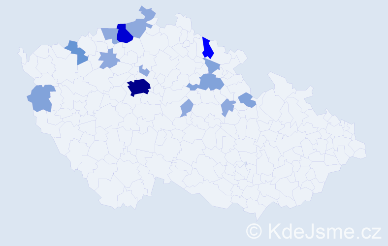 Příjmení: 'Trenkler', počet výskytů 39 v celé ČR