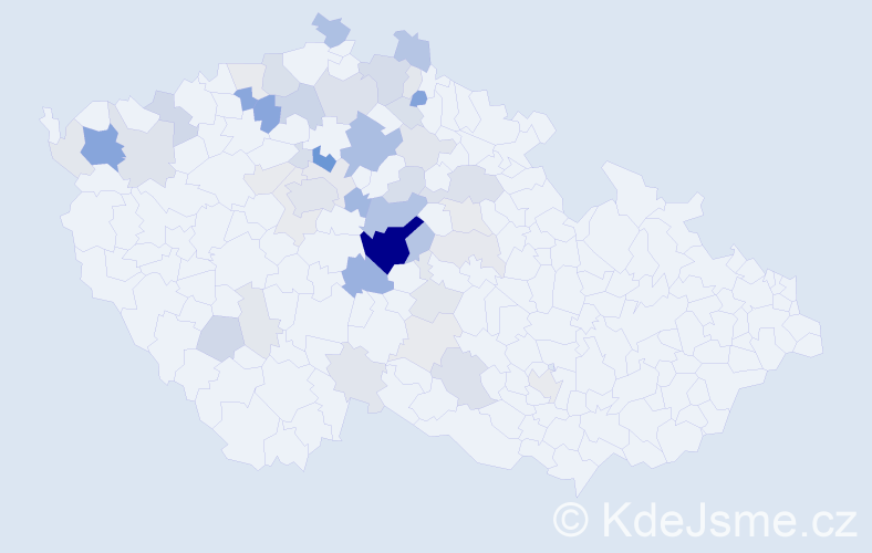 Příjmení: 'Marhan', počet výskytů 142 v celé ČR