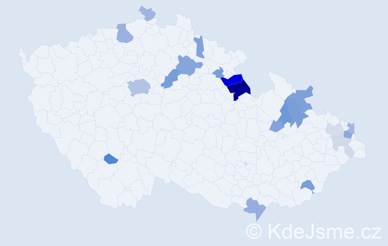 Příjmení: 'Korman', počet výskytů 52 v celé ČR