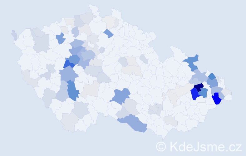 Příjmení: 'Biskupová', počet výskytů 359 v celé ČR