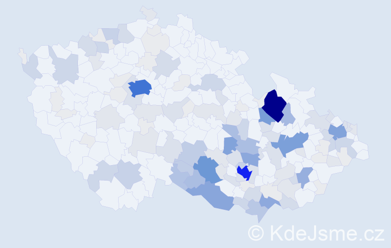 Příjmení: 'Skoumal', počet výskytů 578 v celé ČR