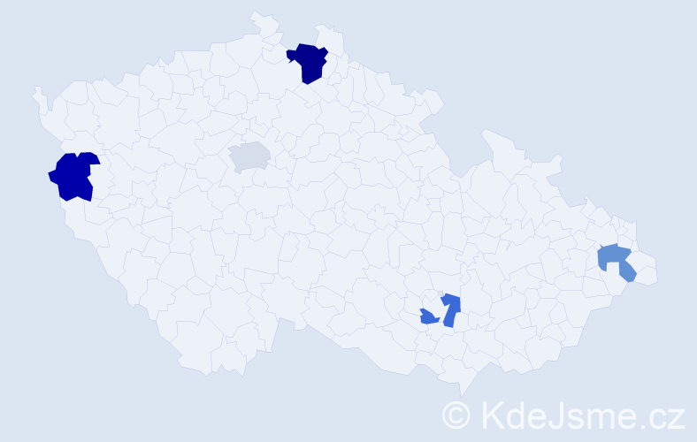 Příjmení: 'Kerr', počet výskytů 7 v celé ČR