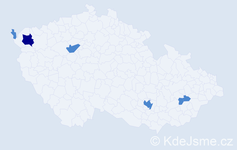 Příjmení: 'Kuhlová', počet výskytů 8 v celé ČR
