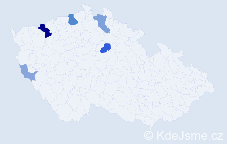 Příjmení: 'Kalferst', počet výskytů 17 v celé ČR