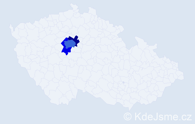 Příjmení: 'Žežulík', počet výskytů 14 v celé ČR