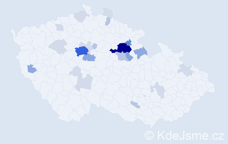 Příjmení: 'Knejp', počet výskytů 64 v celé ČR