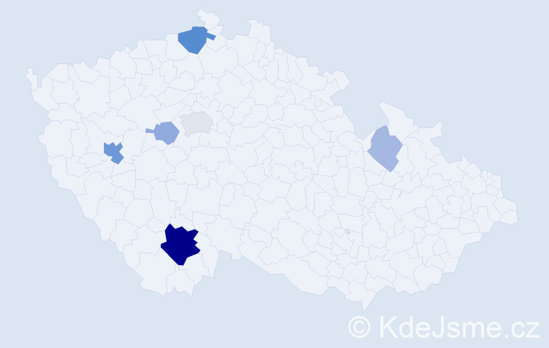 Příjmení: 'Cisler', počet výskytů 21 v celé ČR