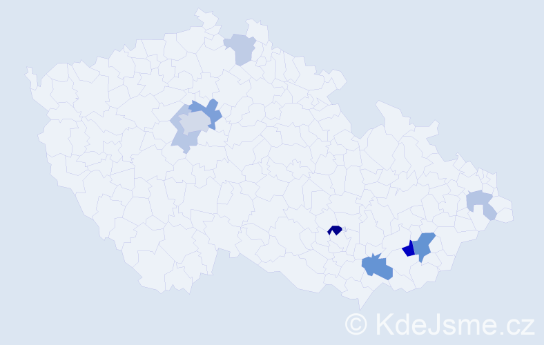 Příjmení: 'Fimbinger', počet výskytů 19 v celé ČR