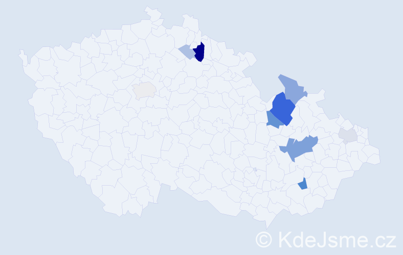 Příjmení: 'Tunysová', počet výskytů 36 v celé ČR