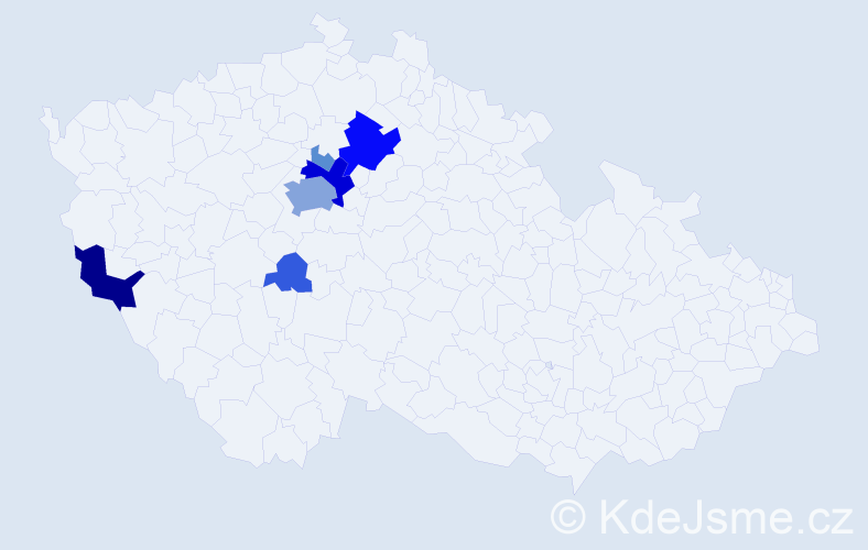 Příjmení: 'Alechka', počet výskytů 27 v celé ČR