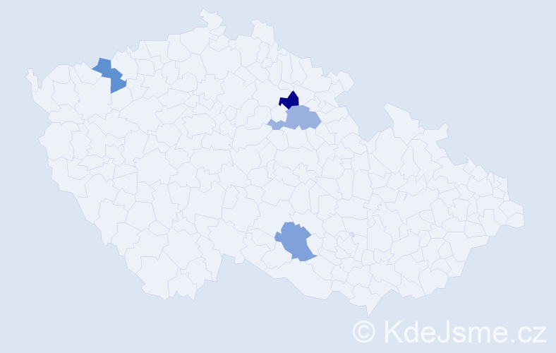 Příjmení: 'Paučeková', počet výskytů 4 v celé ČR