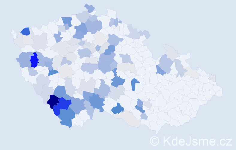 Příjmení: 'Štrobl', počet výskytů 357 v celé ČR