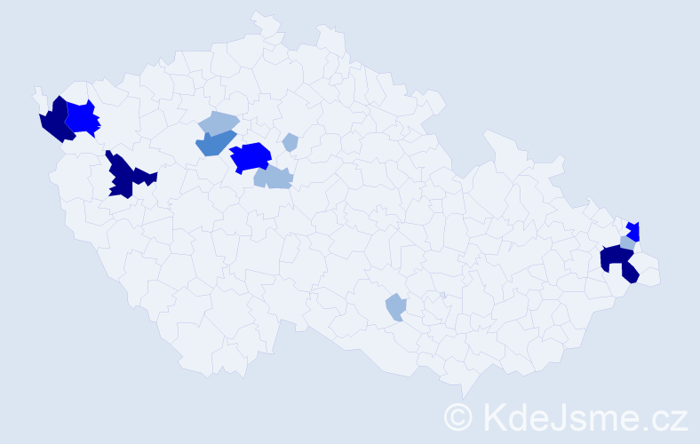 Příjmení: 'Lenárt', počet výskytů 28 v celé ČR