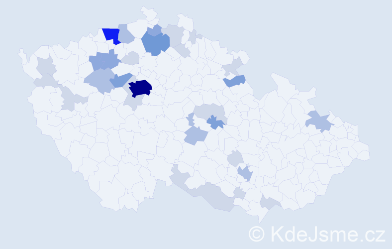 Příjmení: 'May', počet výskytů 77 v celé ČR