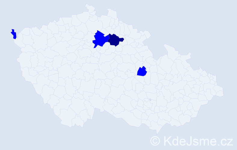 Příjmení: 'Lemmer', počet výskytů 5 v celé ČR