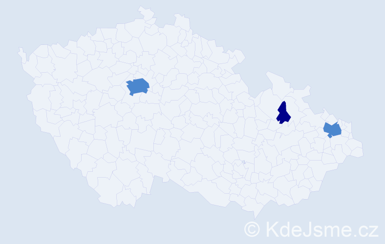 Příjmení: 'Motyl', počet výskytů 5 v celé ČR