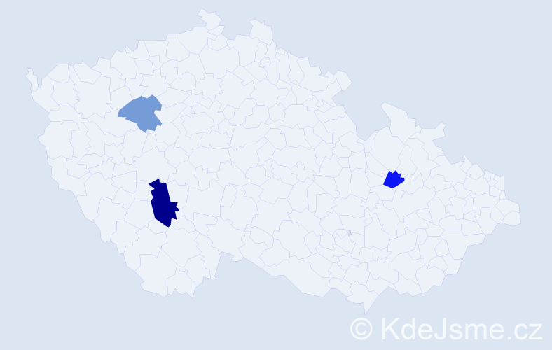 Příjmení: 'Vokřap', počet výskytů 5 v celé ČR