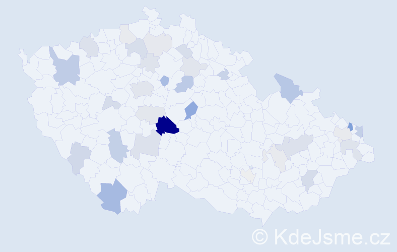 Příjmení: 'Babinský', počet výskytů 88 v celé ČR