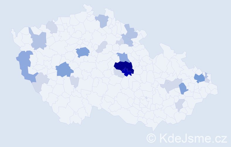 Příjmení: 'Ročňák', počet výskytů 78 v celé ČR