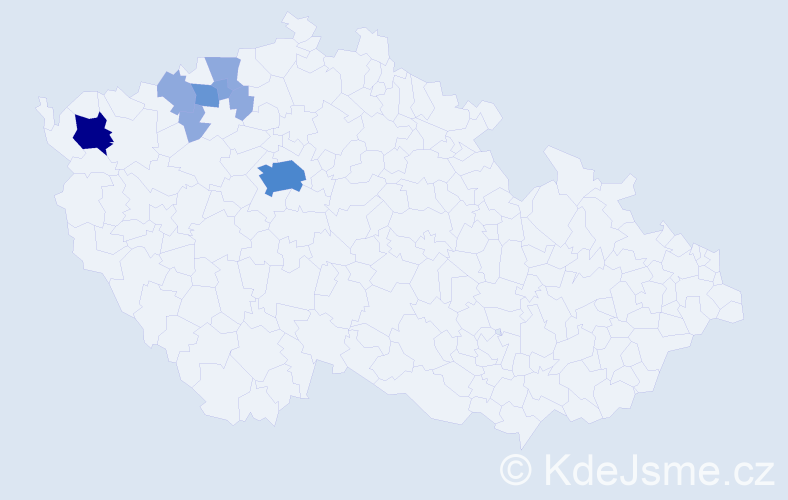 Příjmení: 'Parth', počet výskytů 21 v celé ČR