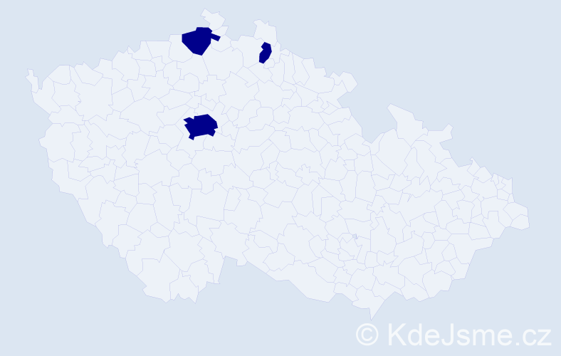 Příjmení: 'Mace', počet výskytů 3 v celé ČR