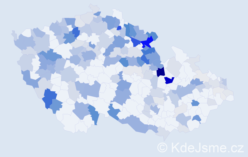 Příjmení: 'Pfeifer', počet výskytů 637 v celé ČR