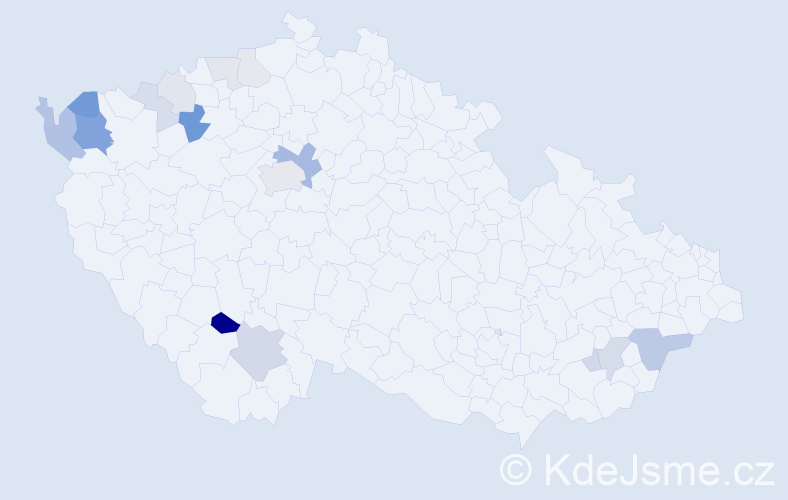 Příjmení: 'Hüttl', počet výskytů 47 v celé ČR