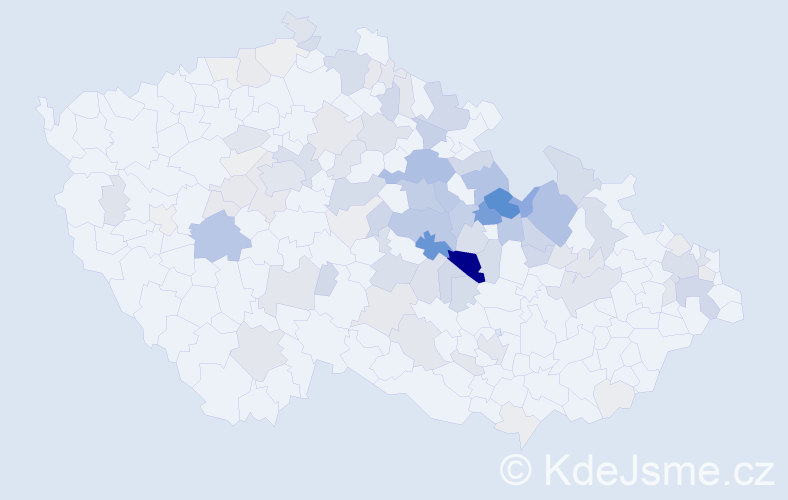 Příjmení: 'Mlynářová', počet výskytů 392 v celé ČR