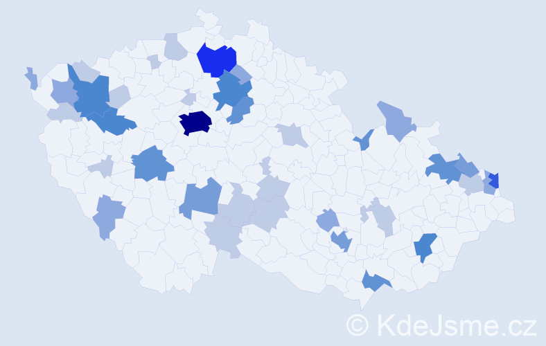 Příjmení: 'Babic', počet výskytů 105 v celé ČR