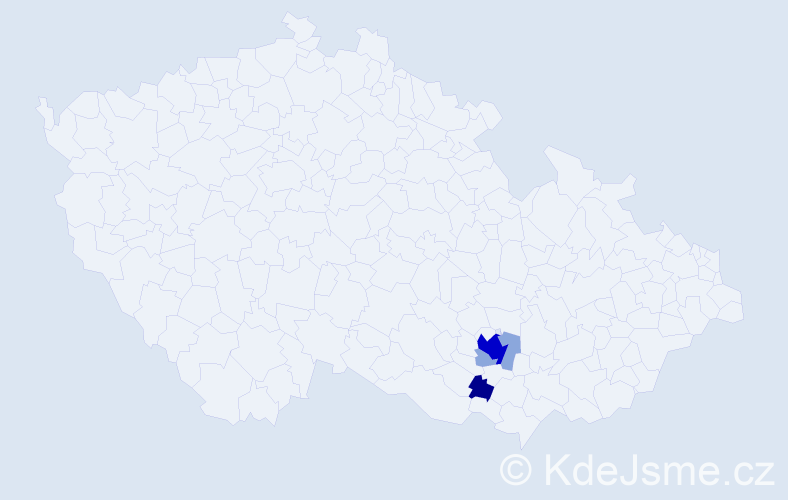 Příjmení: 'Sedlinská', počet výskytů 18 v celé ČR