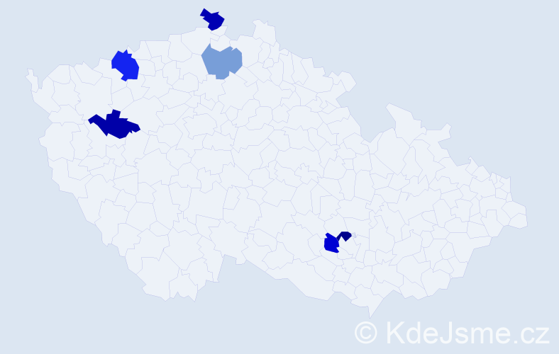 Příjmení: 'Fúdor', počet výskytů 16 v celé ČR