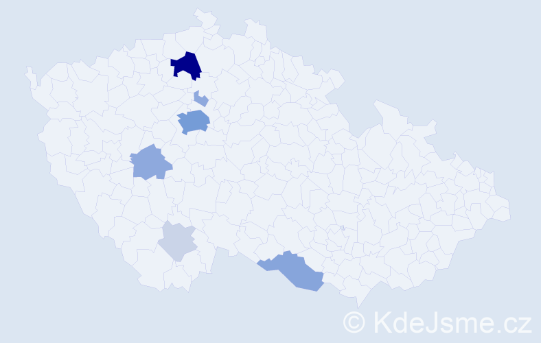 Příjmení: 'Kloubská', počet výskytů 25 v celé ČR