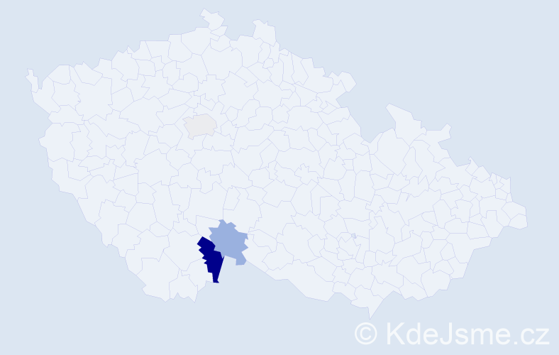Příjmení: 'Willfurthová', počet výskytů 5 v celé ČR