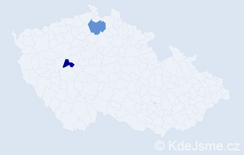 Příjmení: 'Korl', počet výskytů 2 v celé ČR