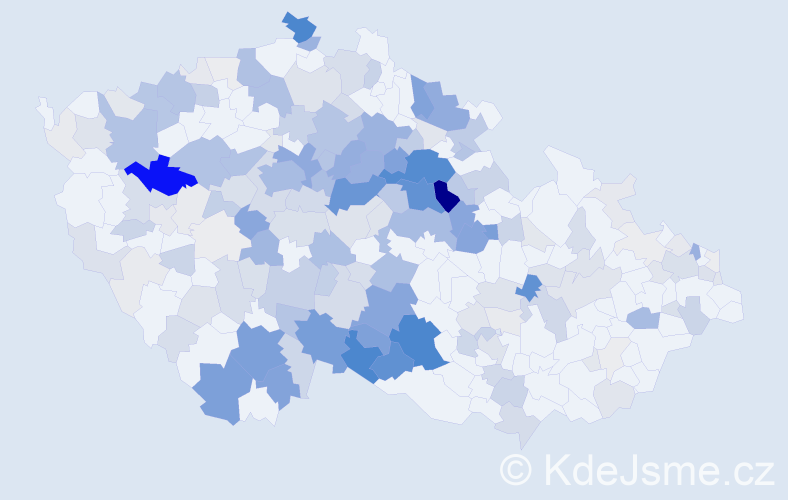 Příjmení: 'Píša', počet výskytů 866 v celé ČR