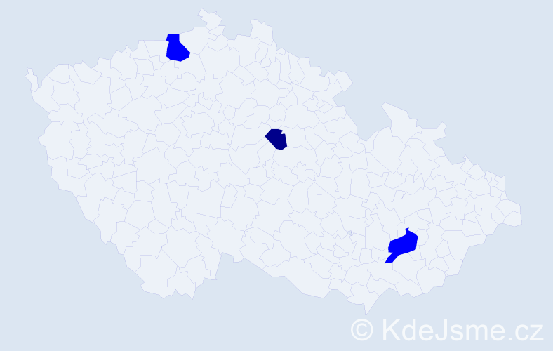 Příjmení: 'Audi', počet výskytů 4 v celé ČR