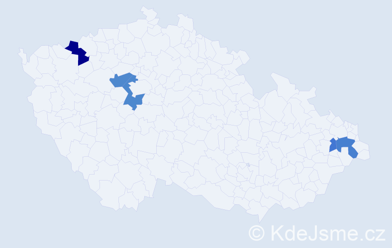 Příjmení: 'Coka', počet výskytů 9 v celé ČR