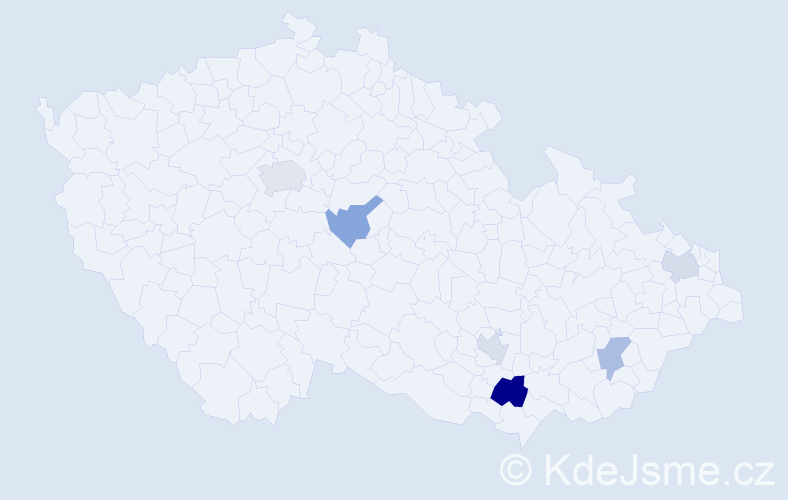 Příjmení: 'Amer', počet výskytů 9 v celé ČR
