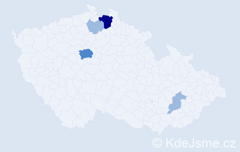 Příjmení: 'Fallová', počet výskytů 9 v celé ČR