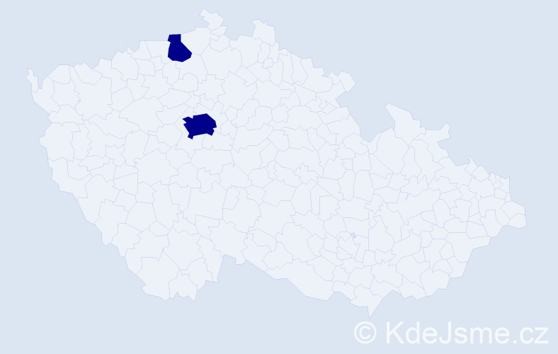 Příjmení: 'Sasova', počet výskytů 2 v celé ČR