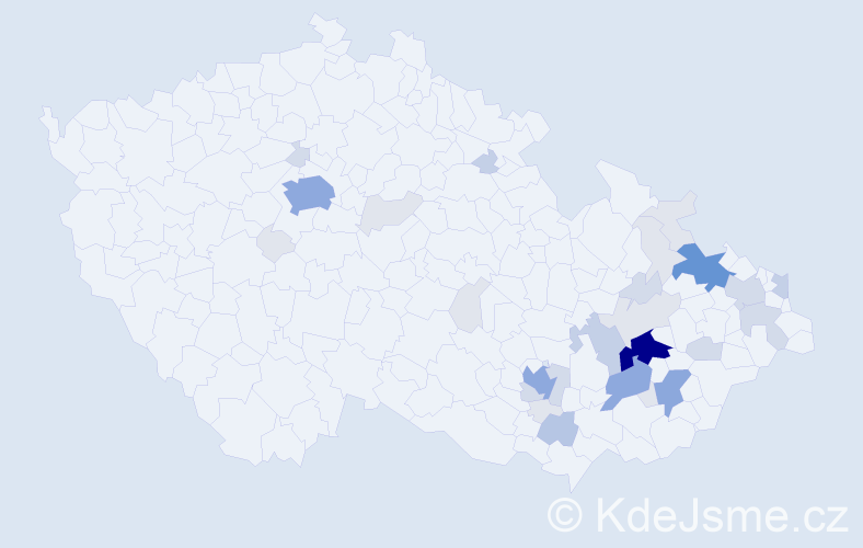 Příjmení: 'Krybus', počet výskytů 105 v celé ČR