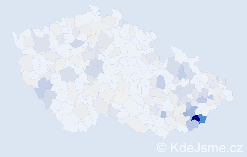 Příjmení: 'Maňasová', počet výskytů 481 v celé ČR