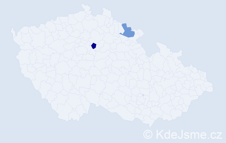Příjmení: 'Kulis', počet výskytů 2 v celé ČR