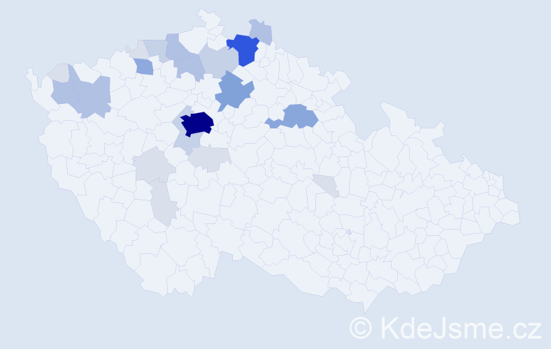 Příjmení: 'Durdisová', počet výskytů 79 v celé ČR