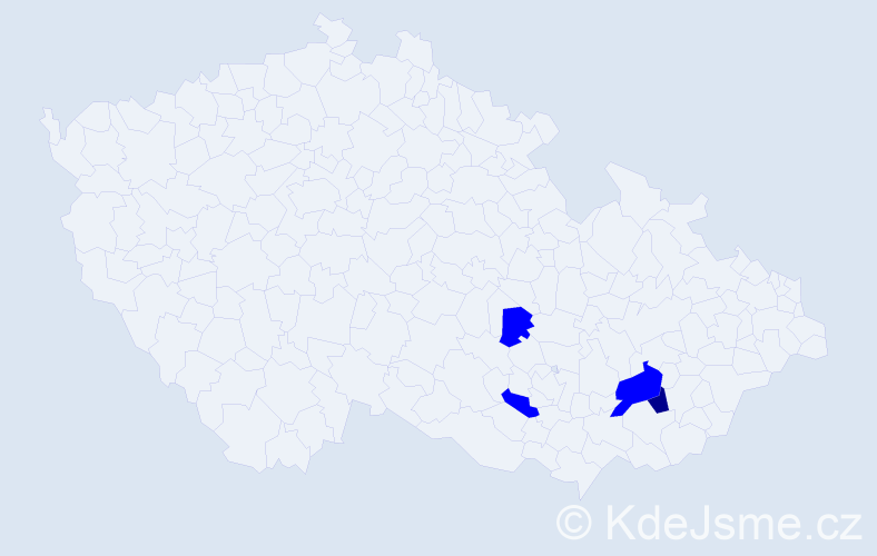 Příjmení: 'Bezectná', počet výskytů 5 v celé ČR
